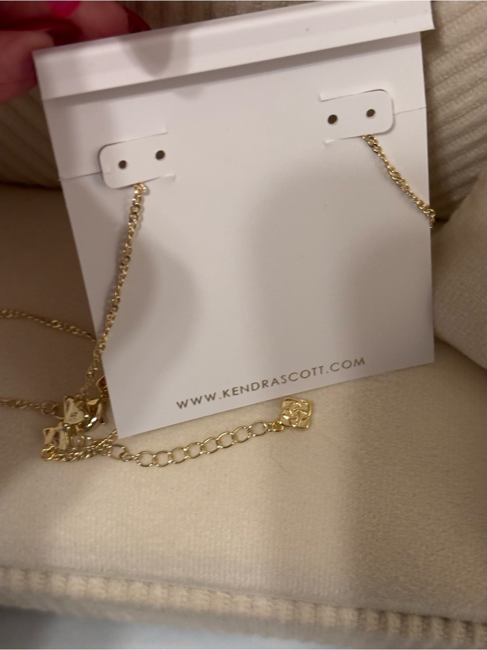 Kendra Scott Gold Floral Locket Necklace with Pink and Green Accents - Picture 4 of 4